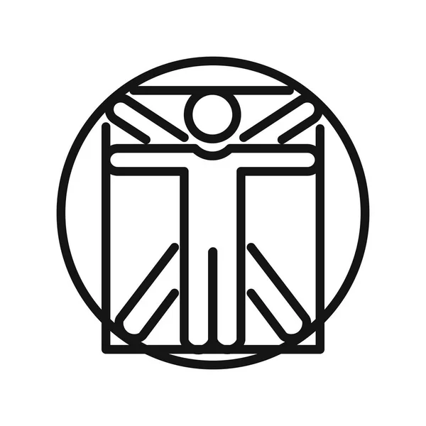 Vitruvian man afbeelding ontwerp — Stockvector
