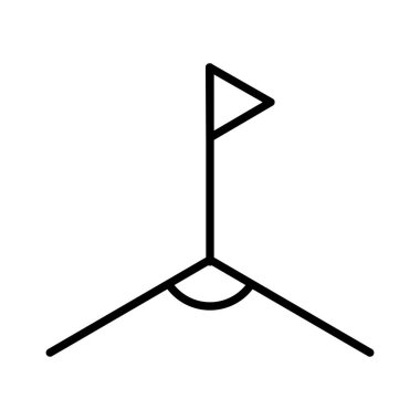 köşe bayrak illüstrasyon tasarımı