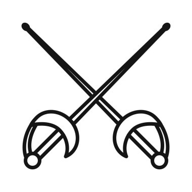 Eskrim kılıç illüstrasyon tasarımı