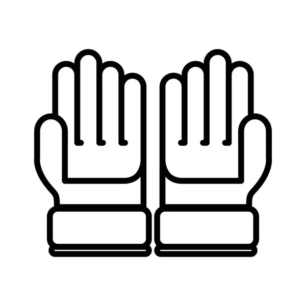 Målvakt handskar illustration design — Stock vektor