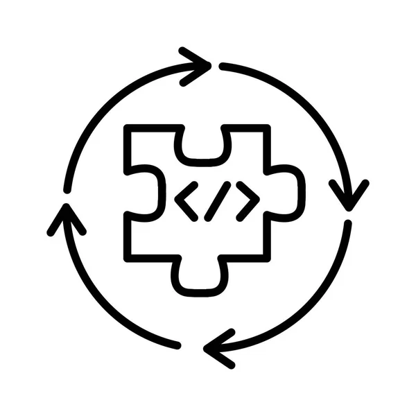 Custom code implementation icon — Stock Vector