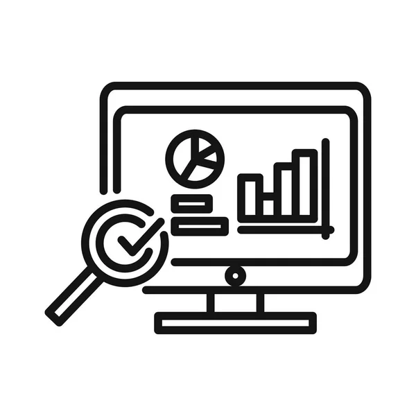 Ícone de dados de projeto de monitoramento — Vetor de Stock