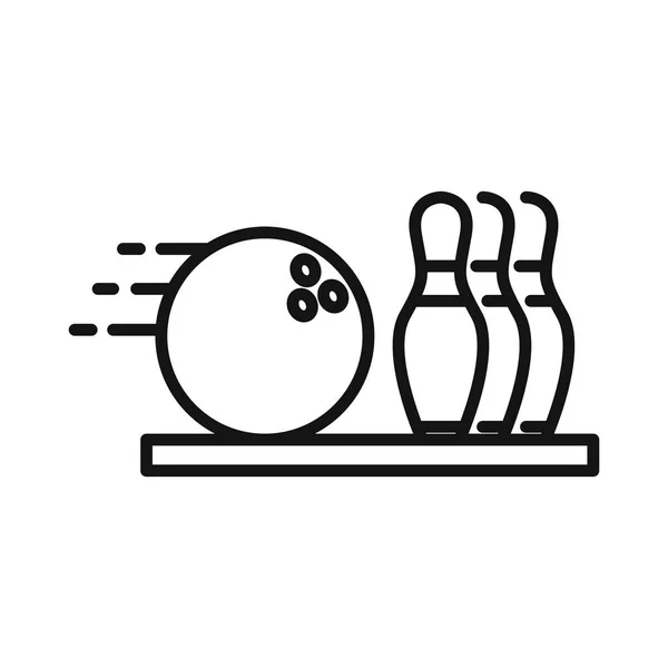 Bowling tevékenység illusztráció design — Stock Vector