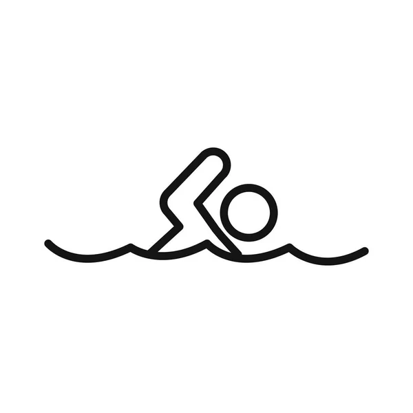 Swimming activity illustration design — Stock Vector