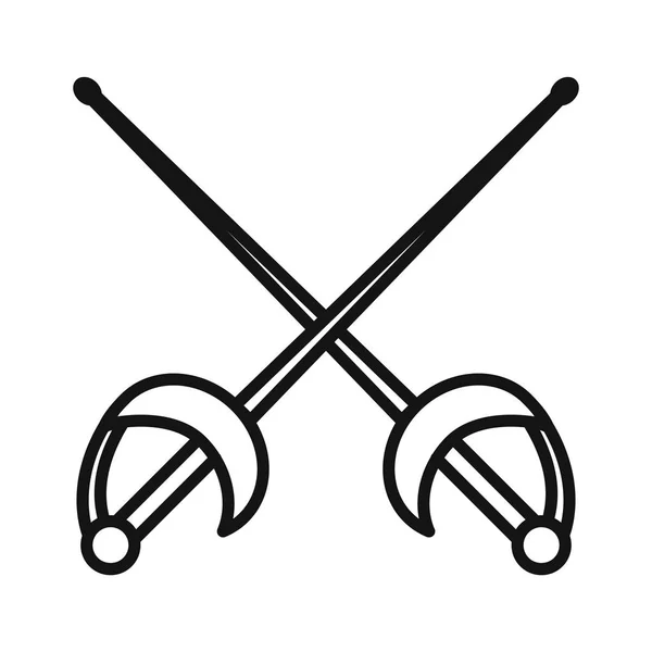 Eskrim kılıç illüstrasyon tasarımı — Stok Vektör
