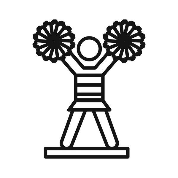 Cheerleader pictogram afbeelding ontwerp — Stockvector