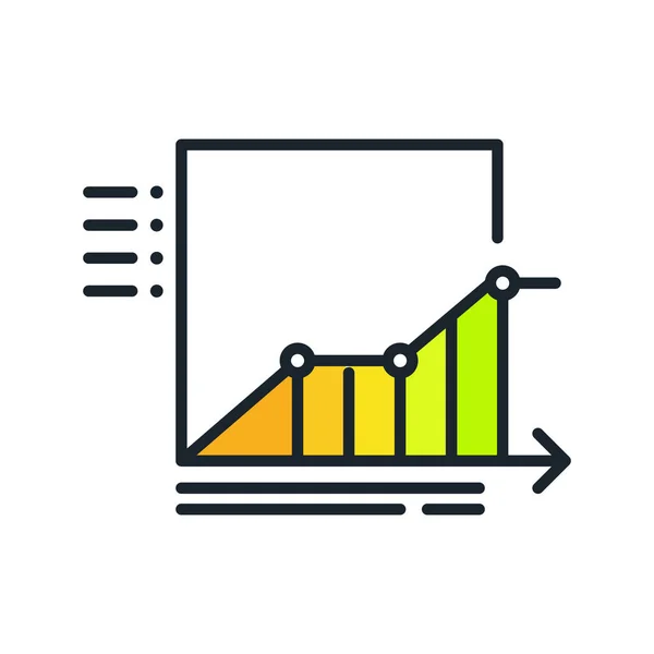 Estadísticas del mercado ilustración diseño — Vector de stock