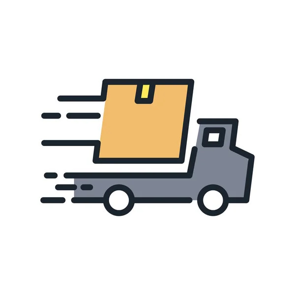Fast delivery icon color — Stock Vector