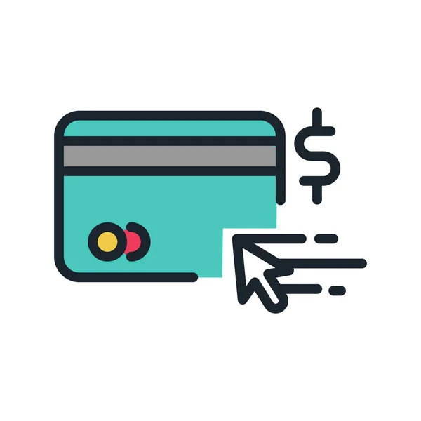 Tarjeta de crédito icono de pago — Vector de stock