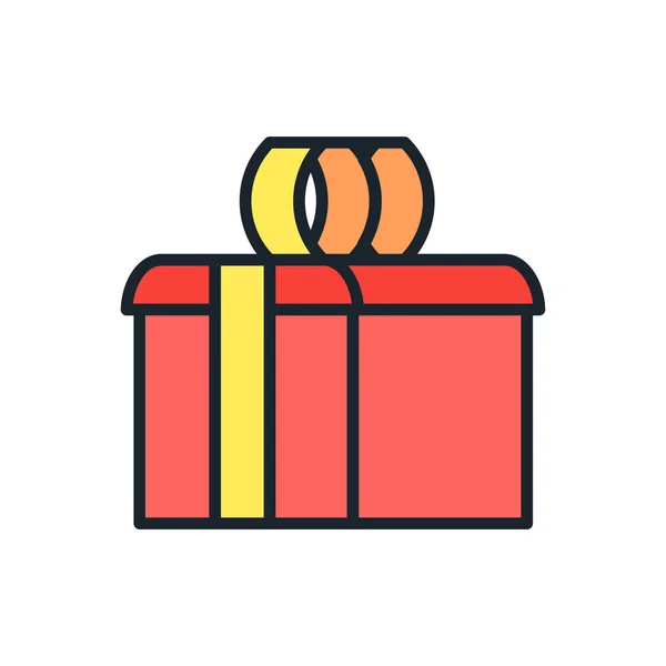 Geschenk-Box Symbol Farbe — Stockvektor