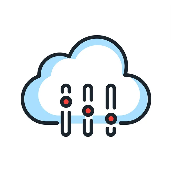 Barvy ikony správy cloudu — Stockový vektor