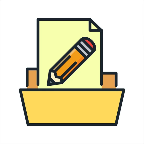 Project document icon color — Stock Vector