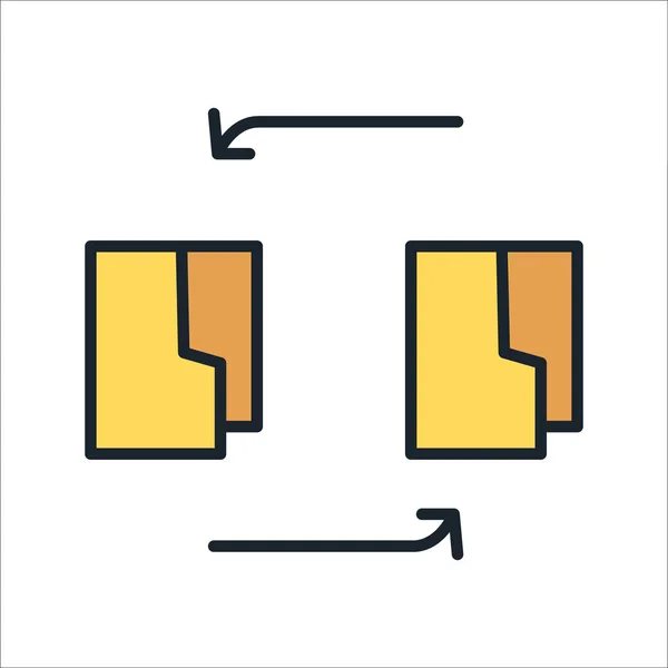 Dateiaustausch Symbol Illustration Design — Stockvektor