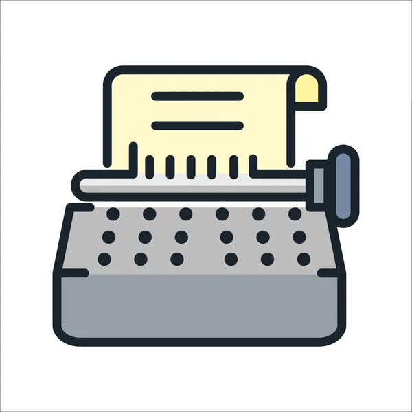 Máquina de escrever ícone ilustração design —  Vetores de Stock