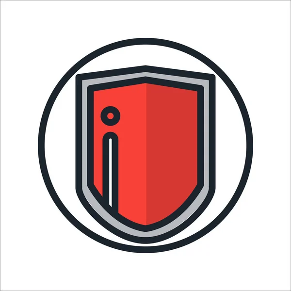 Shield protection icon color — Stock Vector