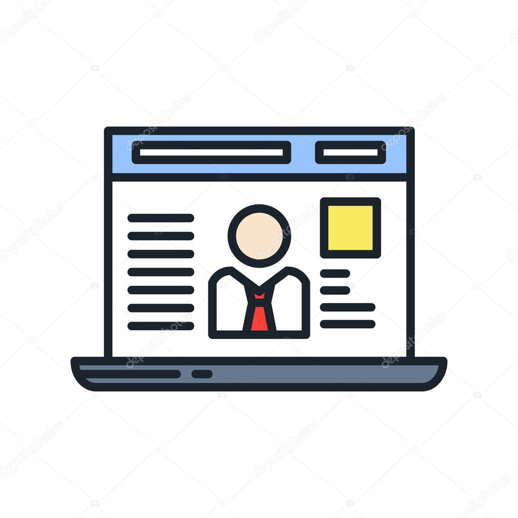 Online resume icon color