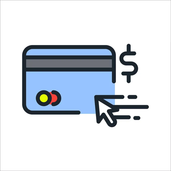 Оплата с помощью значка кредитной карты — стоковый вектор
