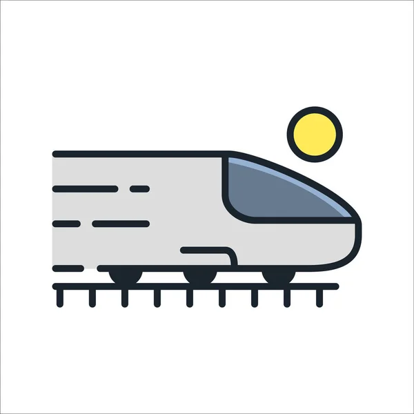 Icône voyage ferroviaire illustration design — Image vectorielle