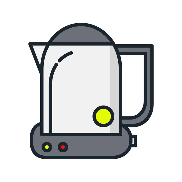 Electric kettle icon color — Stock Vector