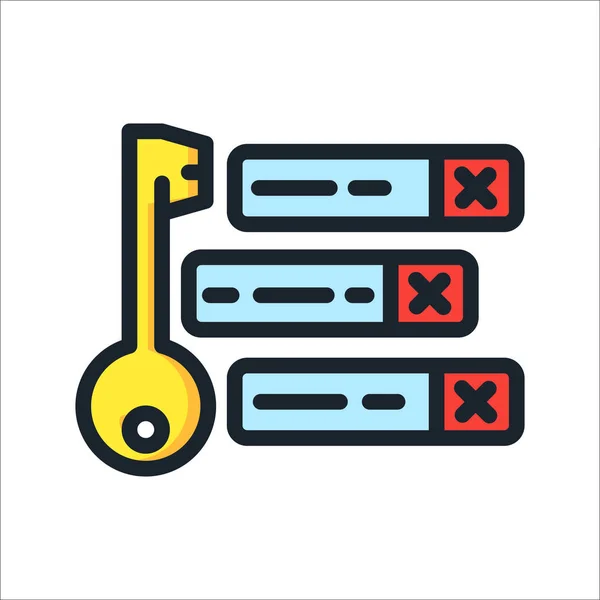 Keywording cor ícone ferramenta —  Vetores de Stock