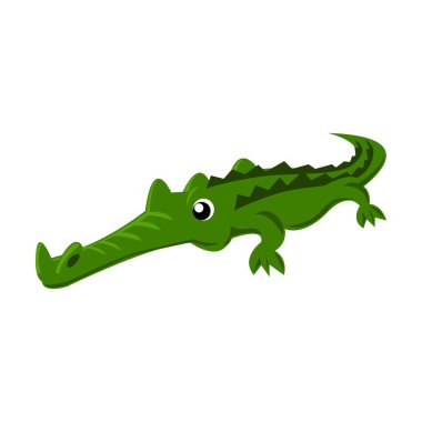 şirin timsah renk illüstrasyon tasarımı