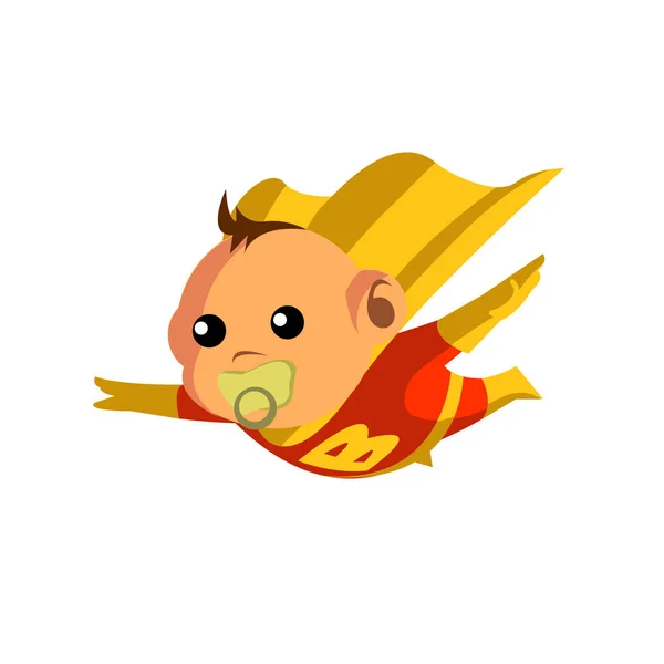 Super hero baby cartoon — Stock Vector