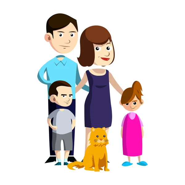 Famílias felizes ilustração design — Vetor de Stock