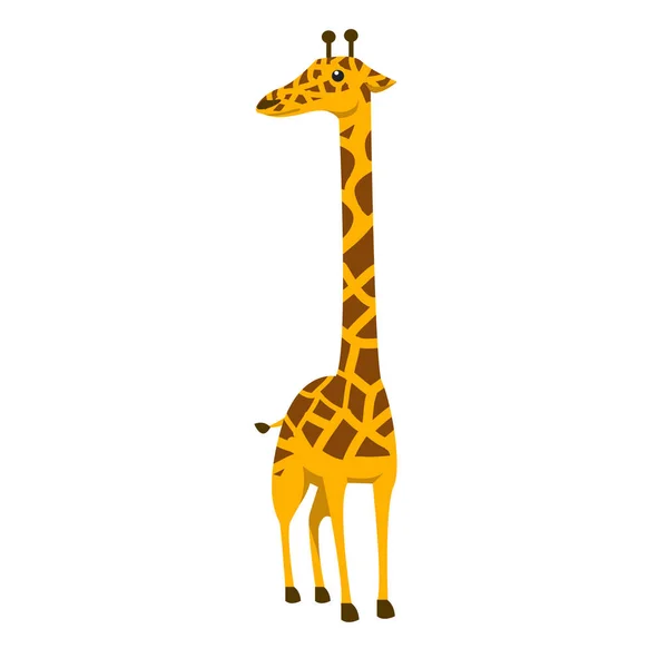 可爱的长颈鹿彩色插图设计 — 图库矢量图片