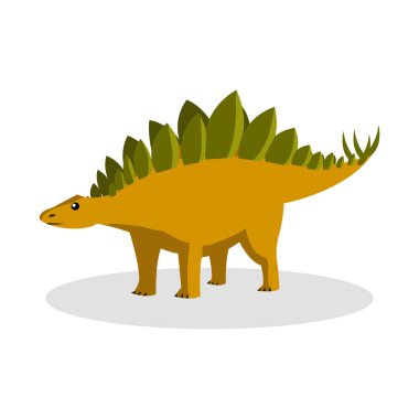 Stegosaurus renk illüstrasyon tasarımı
