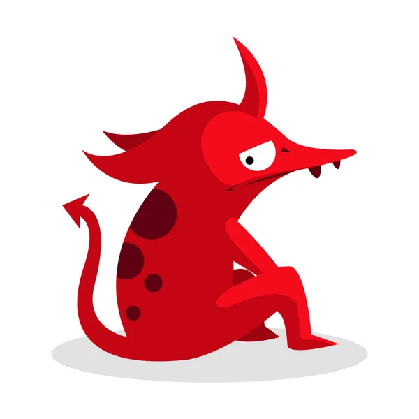 Monstruo rojo ilustración diseño — Vector de stock