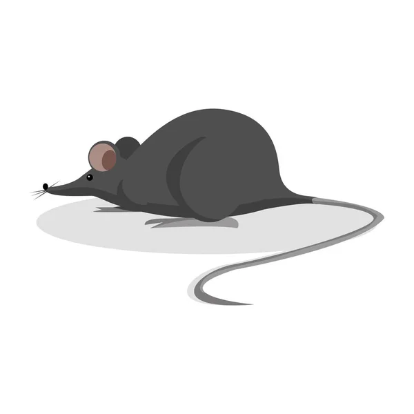 Disegno illustrazione mouse nero — Vettoriale Stock