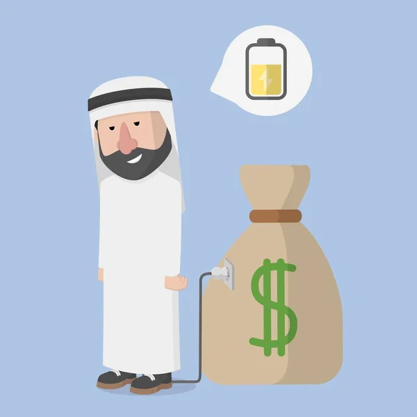 Αραβική Φόρτιση Τσάντα Χρήματα — Διανυσματικό Αρχείο