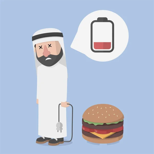 Арабська Їжа Потребує Енергії — стоковий вектор