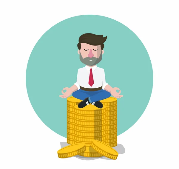 Podnikatelská Relaxace Bohatství Ilustrace — Stockový vektor