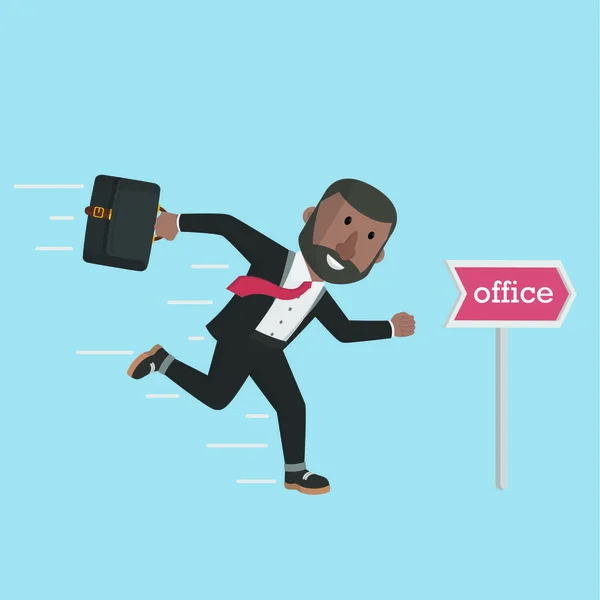 Бізнесмен Біжить Офісу — стоковий вектор
