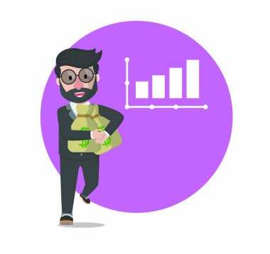 İş adamı Arap karlı tasarım