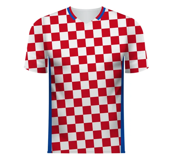 Fan Sport T-Shirt in den allgemeinen Farben Kroatiens — Stockvektor