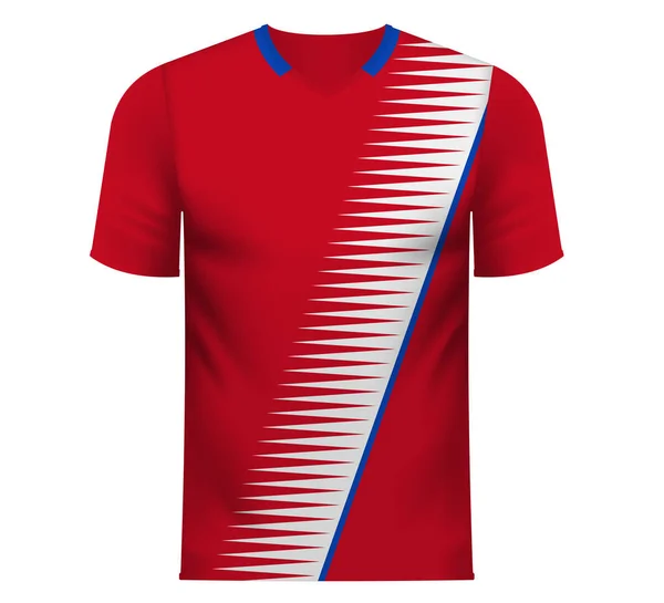 Camisa de T de esportes de fãs em cores genéricas da Costa Rica —  Vetores de Stock