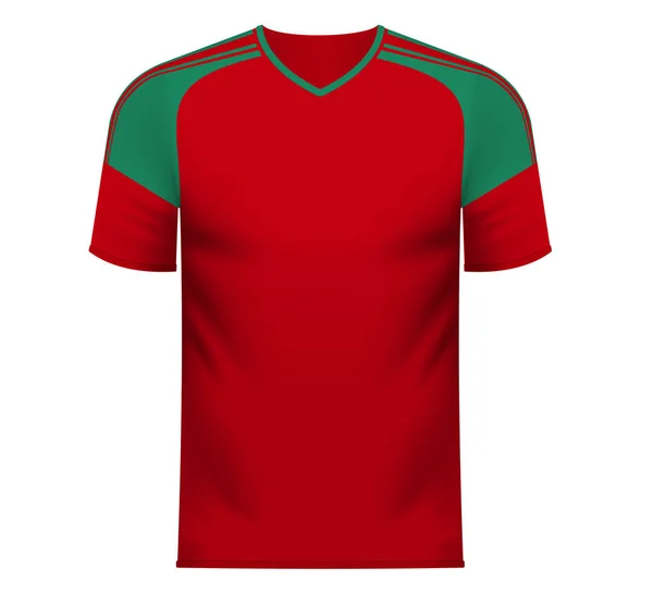 T-shirt sport Fan aux couleurs génériques du Maroc — Image vectorielle