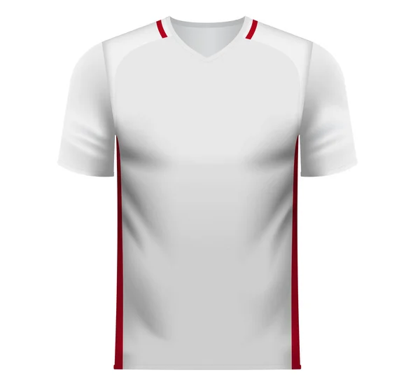 Fan Sport T-Shirt in den allgemeinen Farben Polens — Stockvektor