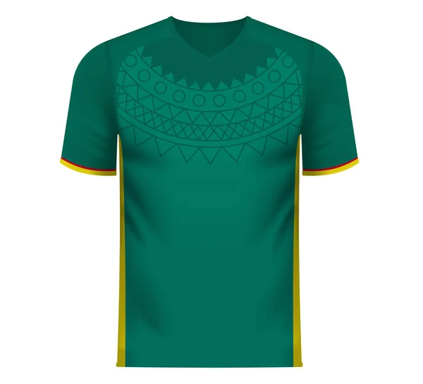 Fan Sport T-Shirt in den allgemeinen Farben des Senegal — Stockvektor