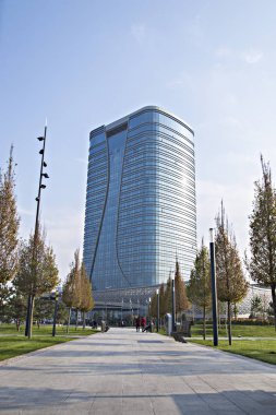 Orta Asya 'da gökdelen. Taşkent Şehri, Özbekistan, Kasım-2019