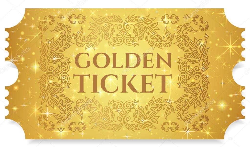 gold-ticket-golden-token-tear-off-ticket-coupon-with-star-magical