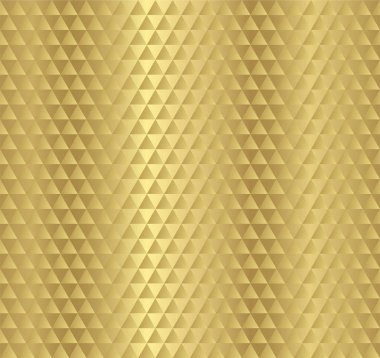 Soyut desen (geometrik üçgen şekiller) sorunsuz altın vektör arka plan. Altın ışık gri degrade zemin