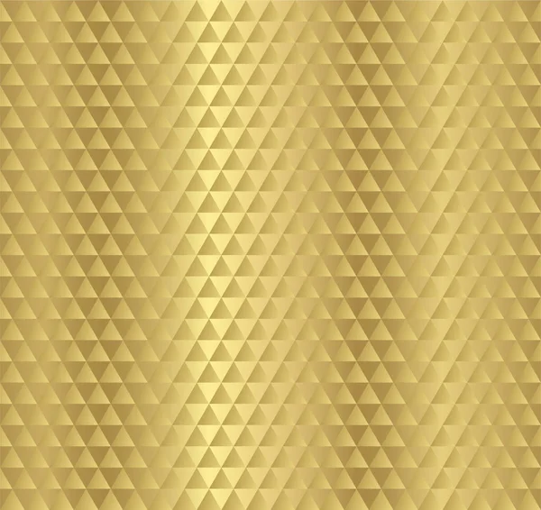 Bezproblémové Zlaté Vektorové Pozadí Abstraktní Vzor Trojúhelník Geometrické Tvary Zlaté — Stockový vektor
