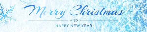 Frost Patroon Achtergrond Vrolijk Kerstfeest Banner Bevroren Textuur Winter Vectorijskristallen — Stockvector