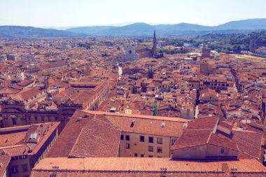 Basilica di Sant Croce ile Floransa çatılar