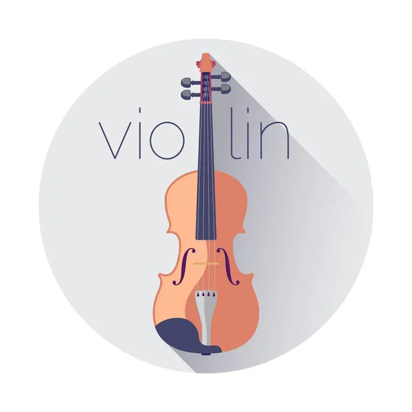 Скрипка плоска Векторні ілюстрації — стоковий вектор