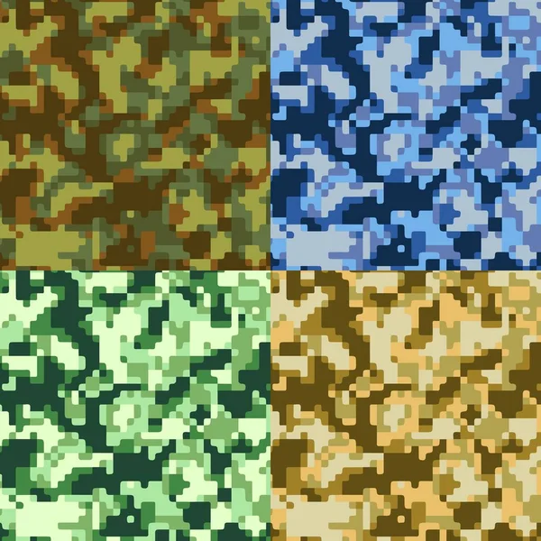 Camouflage kaki texturen — Stockvector