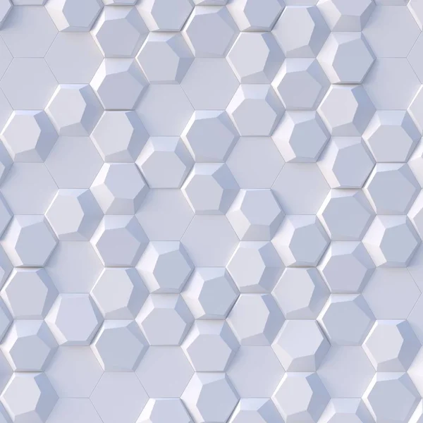 Illustration Abstract Hexagonal Background Effect Depth Field Large Number White — 스톡 사진